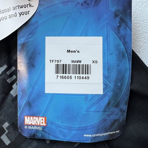 Marvel Avengers Men’s Scrub Top Size XSmall Wakandan Warrior Black Pockets - Picture 5 of 7